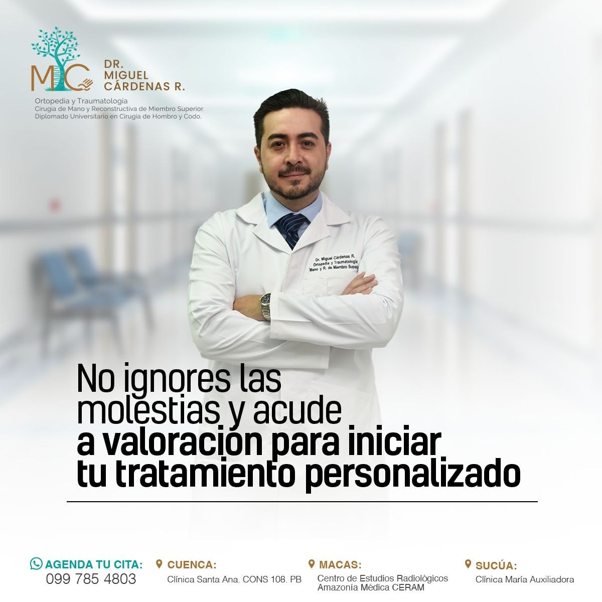 Dr. Miguel C&aacute;rdenas : Traumat&oacute;logo en Cuenca Citas al WhatsApp 0997854803