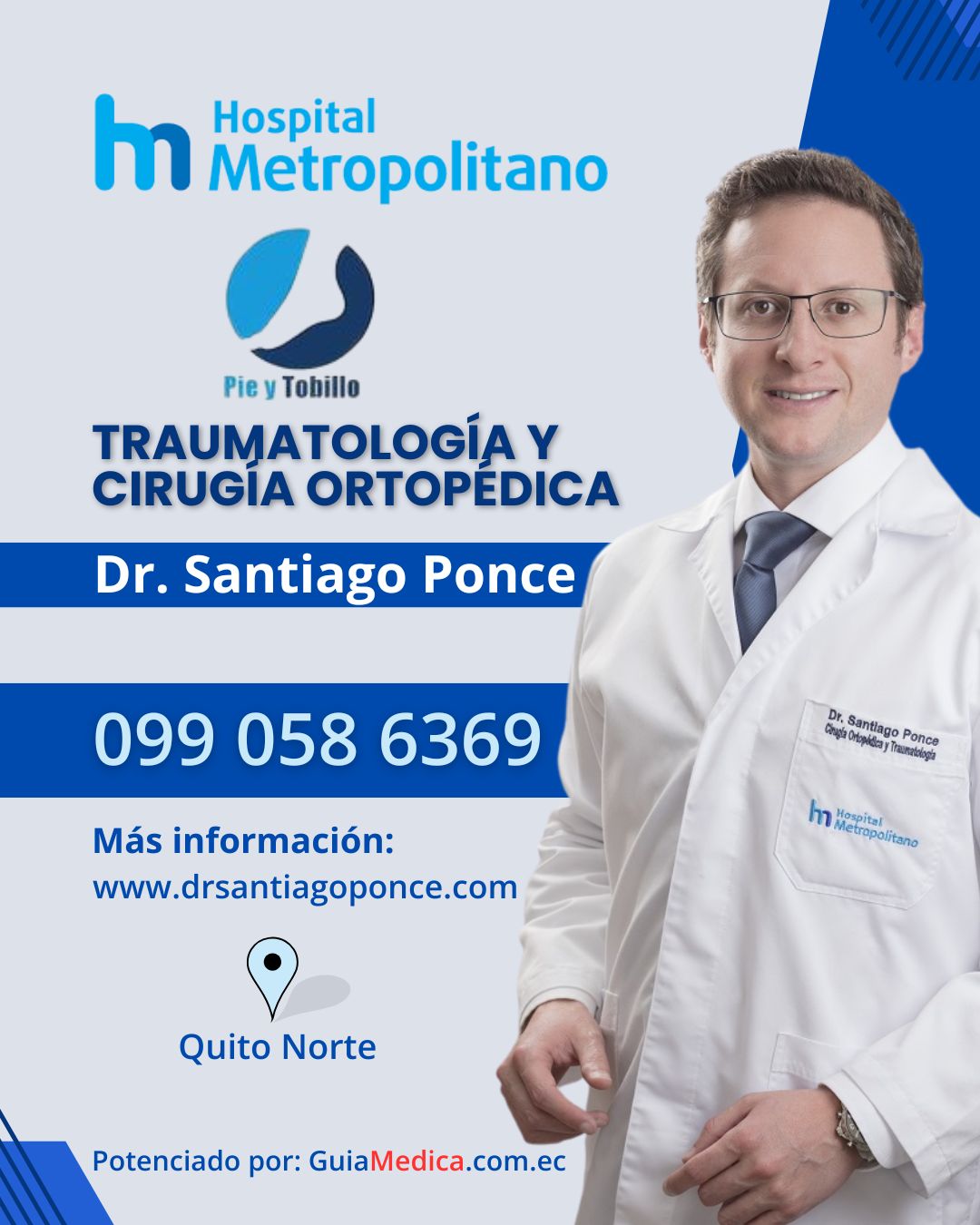 Especialista en Artroscopia Rodilla Quito: Dr Santiago Ponce